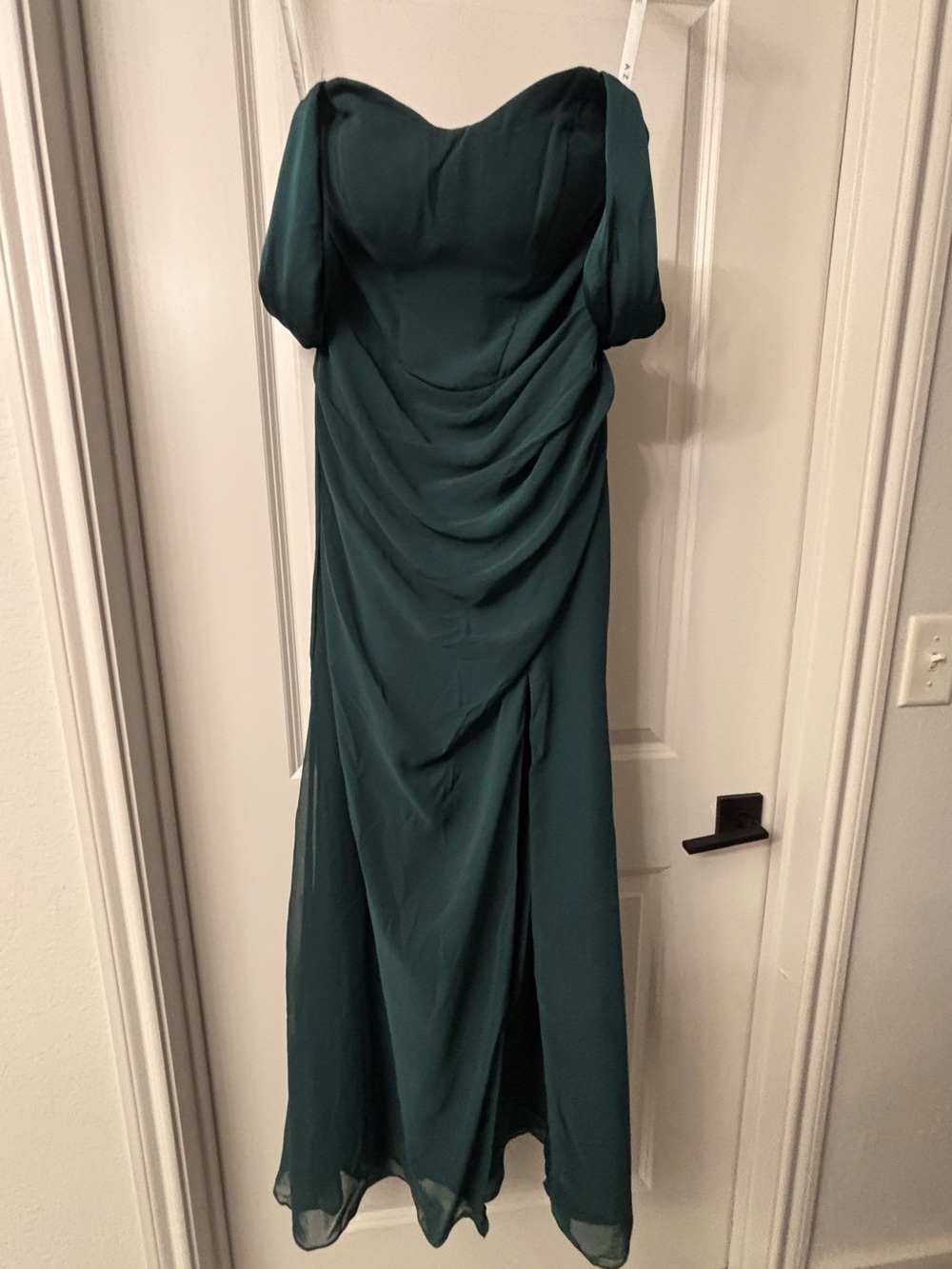 Unworn Azazie Strapless Corset Formal Gown in Dark Green